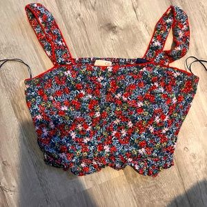 Flower crop top